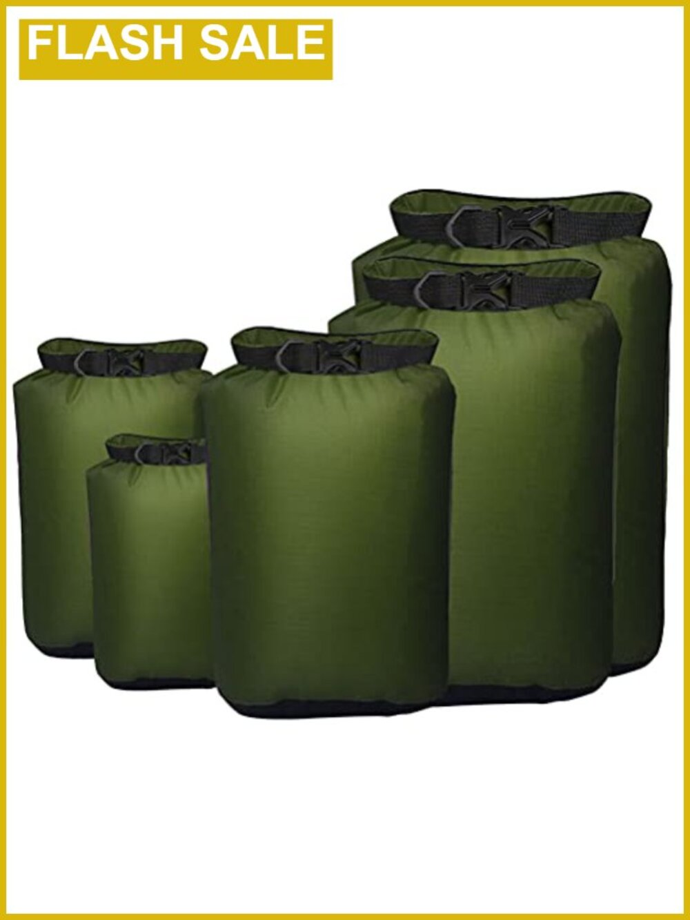 5 Pack Waterproof Dry Sacks Lightweight Outdoor Dry Bags 20L 12L 10L 6L 3.5L